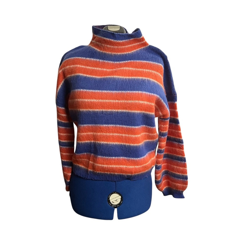 Vibrant Striped Turtleneck Sweater